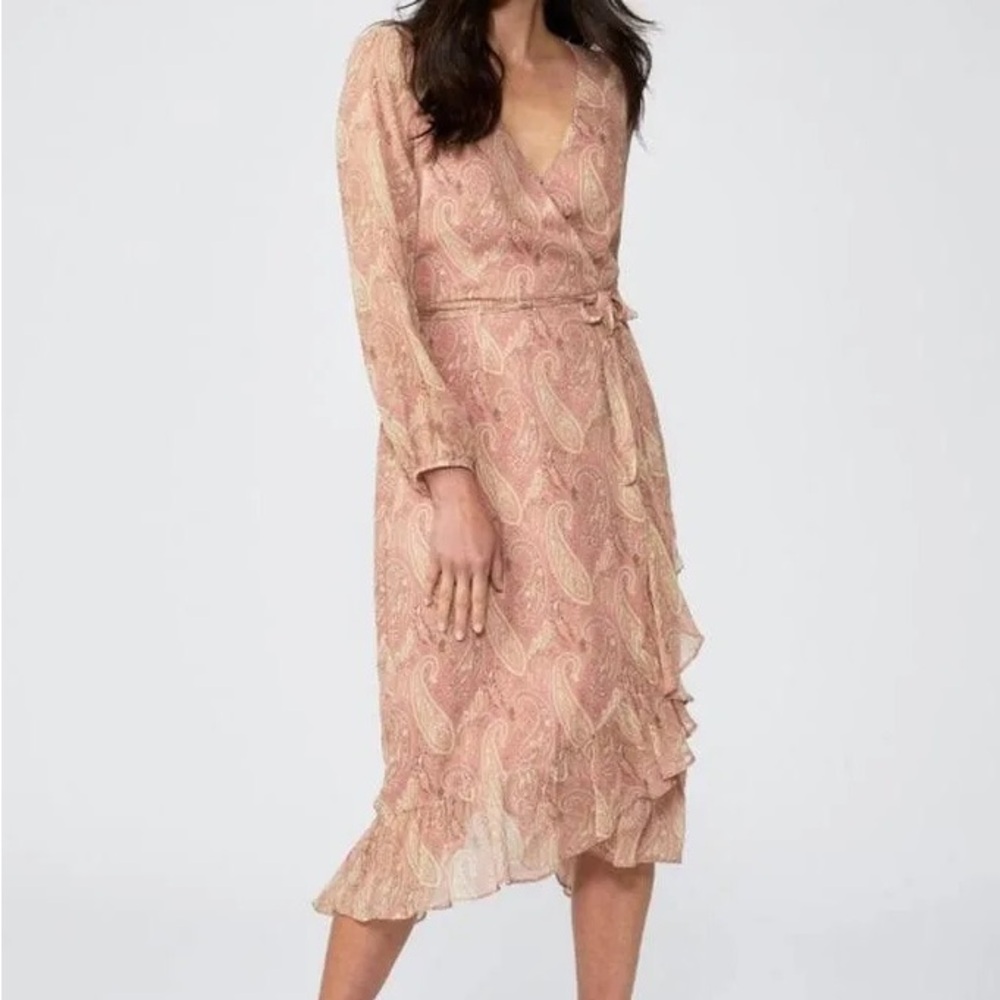 Paige x Sanderson Palazzo Dress 100 percent silk NWT